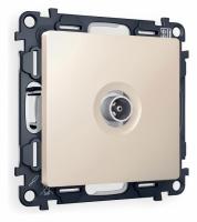 Комплект механизма TV розетки оконечной ALFA MA333010 Бежевый матовый 50-870 MHz 1dB QUANT