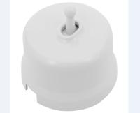 BIRONI Лизетта Пластик Белый Выключатель проходной 1-кл (тумблерный)