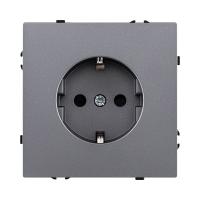Розетка штепсельная SCHUKO 16A/250 В, серый Kollinger Eclipse EC-014GY