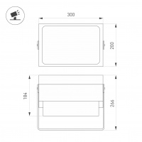 Arlight Светильник ALT-POLARIS-S300x200-150W Day5000 (BK, 6 deg, 230V) (IP66 Металл, 3 года)