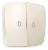 Лицевая панель OMEGA (Бежевый глянец) для 2-клавишных выключателей с подсветкой QUANT OP3040