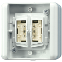 JUNG KNX/EIB 2х клавишный выключатель\кнопка, 2 позиционная, для накладного монтажа с BCU