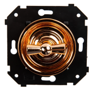 BIRONI Шедель Пластик Медь Выключатель 2-кл, ручка Медь (скрытый монтаж)