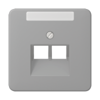 JUNG CD 500/CD plus Серая Накладка 2-ой наклонной ТЛФ/комп розетки с полем для надписи