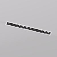 DK2515-WB Встраиваемый светильник SPACE со светодиодом L240mm 220V 20W 38° 4000К IP20 белый/черный алюминий