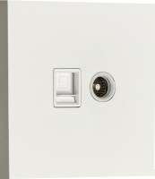 Donel Комбинированая розетка TV + RJ45 (двойная) cat.6/ClassE, белый, серия N96, DT306WH