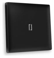 Лицевая панель ALFA (Черный матовый) для 1-клавишных выключателей с подсветкой QUANT AP8020