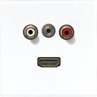 JUNG 2x Cinch Audio (RCA) / Stereo разъем (TRS 3.5 mm) / HDMI, белый