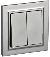 IEK BRITE Сталь Выключ. 2-кл. 10А в сборе ВСР10-2-0-БрС