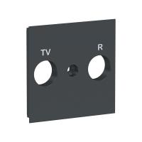 SE Unica New Антрацит Панель лицевая TV/FM розетки