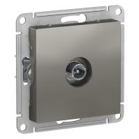 SE AtlasDesign Сталь Розетка TV проходная 4DB, механизм