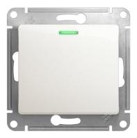 SE Glossa Перламутр Выключатель 1-клавишный с подсветкой сх.1а, 10AX