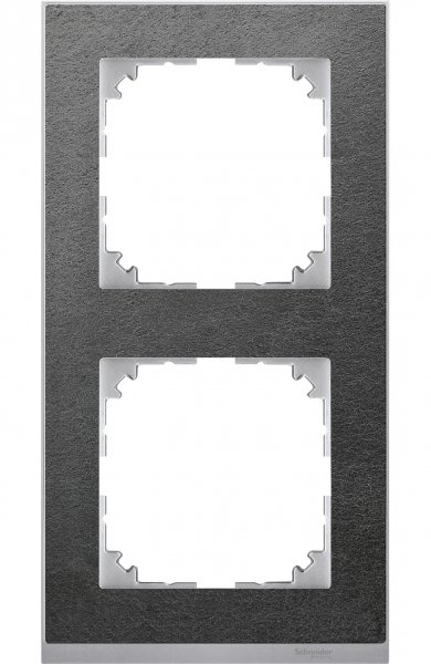SE Merten SM M-Pure Decor Сланец/Алюминий Рамка 2-ая