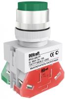 Dekraft Выключатель кноп. ABLFP D22 ЗЕЛЕНЫЙ 220В ВK-22