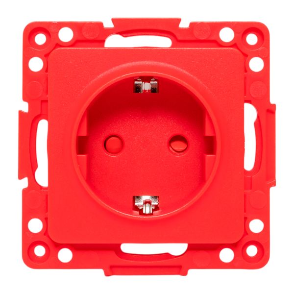EKF PROxima Стокгольм Механизм Розетки 1-местной с/з 16А винтовые клеммы красный с защ. штор.