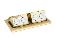 Donel Выдвижной блок Snap 8 (4+4) мод. латунь (с уст. набором)