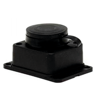 EKF Basic Розетка настенная с защитной крышкой каучуковая 230В 2P+PE 16A IP44