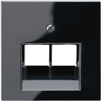 JUNG A 500 Черная Накладка 2-ой розетки UAE, термопласт