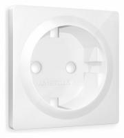 Лицевая панель ALFA (Белый глянец) для электрической розетки с заземлением QUANT AP1060