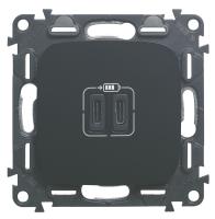 Legrand Vln-a Антрацит Зарядка USB C-C