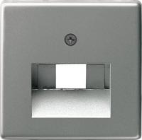 Gira E22 Сталь Накладка 1-ой и 2-ой наклон ТЛФ/комп розетки(мех Rutenbeck, Prodax)