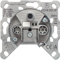 JUNG Мех Розетка 3-ая универсальная SAT/BK одиночная