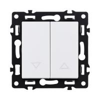 Механизм управления жалюзи 2-клавишный, белый Kollinger Asthetik AS-013WH