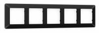 Рамка ALFA Line (Черный матовый) 5-ая AF110705