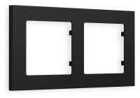 Рамка ALFA Techno (Черный матовый) 2-ая AF220702