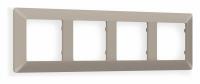 Рамка ALFA Line (Серо-бежевый матовый) 4-ая AF110364