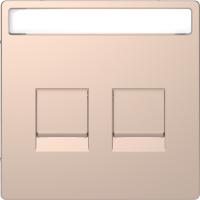 SE Merten D-Life Шампань Накладка центральная для 2-х модульных разъемов