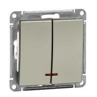 SE Wessen 59 Шампань Выключатель 2-клавишный с подсветкой 10АХ