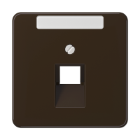 JUNG CD 500/CD plus Коричневая Накладка 1-ой наклонной ТЛФ/комп розетки с полем для надписи