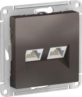 SE AtlasDesign Мокко Розетка двойная компьютерная RJ45+RJ45, кат.5E, механизм