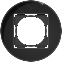Donel Рамка 1-я, Natural Round чёрное стекло, серия A07, DERN211BG