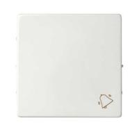 Simon S82 Concept Матовый белый, Клавиша для выключателя с подсветкой и пиктограммой "звонок"