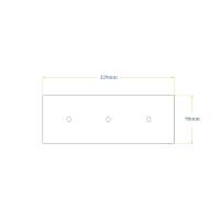 Donel Рамка тройная на 1+1+1 тумблер, тип C/D, латунь, серия N96 Superfine, DTFLA3111MB