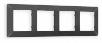 Рамка ALFA Line (Графит Мягкое касание) 4-ая AF110804