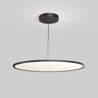 Подвесной светильник горизонтальный VEIL, 80 Вт, ?1000?В1500 мм, LED 2700-6000K, IP20, пульт Д/У (в комплекте), черный, алюминий, акрил