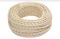 BIRONI Песочное золото матовый Витой провод 2*0,75 150м BIRONI Песочное золото матовый Витой провод 2*0,75 150м