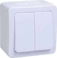 IEK GERMES PLUS ВС20-2-0-ГПБ Выключатель 2кл о/у IP54 (цвет клавиши:белый)