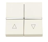 ABB NIE Zenit Серебро Выключатель жалюзийный без фиксации 2 мод