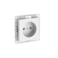 Systeme Electric AtlasDesign Белый Розетка без заземления со шторками, 16А, мех., быстрозажим. клем.