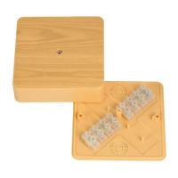 EKF PROxima Коробка разветвительная КМР-030-032кг (100х100х28) с клеммником светлое дерево