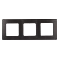 ЭРА Рамка для розеток и выключателей Серия 12 12-5103-05 на 3 поста, Сатин, антрацит