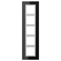 JUNG LS Plus Стекло Черное Рамка 5-ая