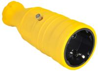 IEK OMEGA Розетка переносная РБп14-1-0м IP20 желтая