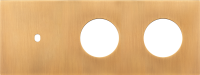 Donel Рамка тройная на 1 тумблер + розетка + розетка, тип C/D, латунь, серия N96 Superfine, DTFLA3100MB