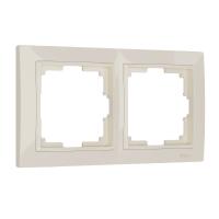 Рамка из поликарбоната на 2 поста Snabb Basic слоновая кость W0022003