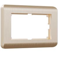 Рамка из поликарбоната для двойной розетки Stream шампань W0082111